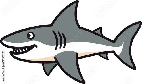 Shark Swimming in the Ocean Waves Shark for Summer Adventure