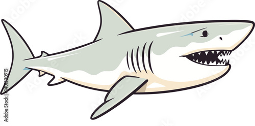 Shark Design for Beach Adventure Shark with Powerful Fins SVG