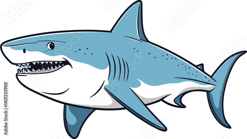 Shark with Bold Teeth Illustration Shark for Nature Events