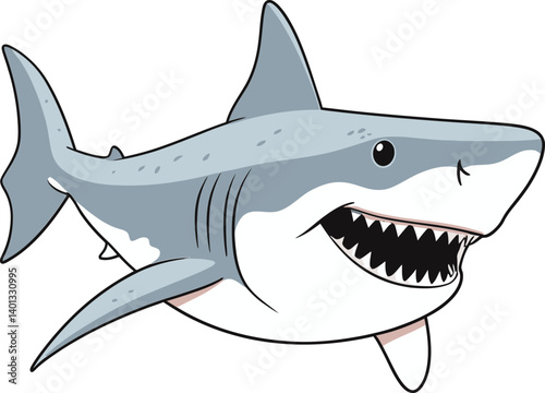 Shark with Teeth Bared for Impact Shark Design for Water Sports