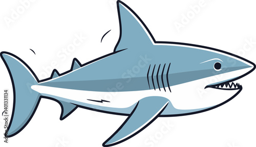 Shark with Strong Movement Shark for Wild Ocean Adventures