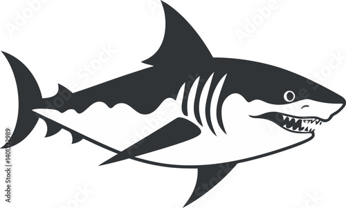 Shark Design for Oceanic Projects Shark with Water Splash