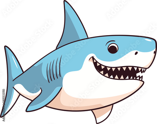 Shark for Nature Protection Campaigns Shark in the Ocean with Big Fins