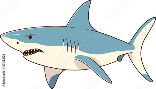 Shark with Tail Curve Design Shark for Nature Protection Campaigns
