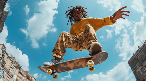 Urban Skateboarding Acrobatics