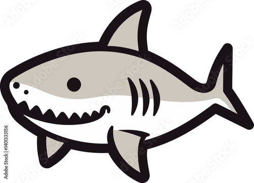 Shark with Eye-Catching Fins Shark with Strong Jaw PNG