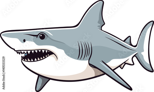 Shark Swimming with Smooth Tail Shark for Wildlife Protection SVG