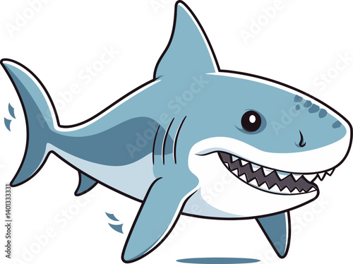 Shark for Wildlife Protection Shark with Tail Swaying in Water