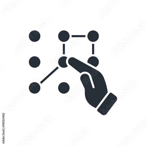 access code icon collection .design style with background