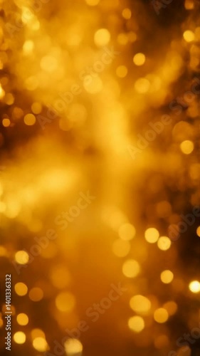 Elegant 4K Flow of Golden Particles Evoking Oscar-Level Luxury