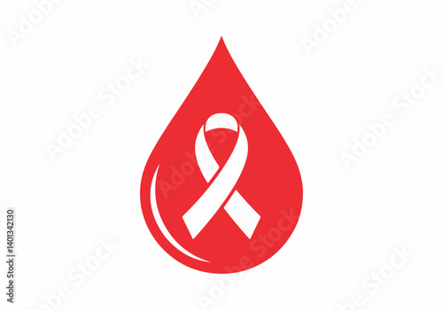 World Blood Cancer Day Solid Color Vector Collection | Blood Donation, Red Blood Cells, Awareness Ribbon, Hope Typography, Medical Shield, Calendar Icon, Abstract Symbol, Minimal Flat Illustration
