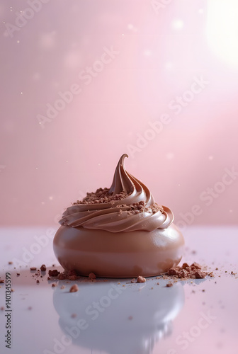 chocolate cake with cream