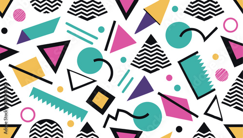 seamless geometric pattern with geometric elements