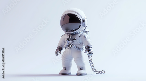 small figurine astronaut chain