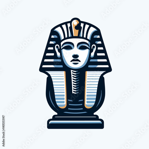 pharaoh statue vector illustration