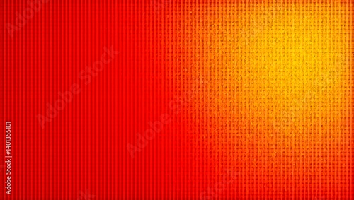 Abstract red and yellow gradient background with vertical grid texture