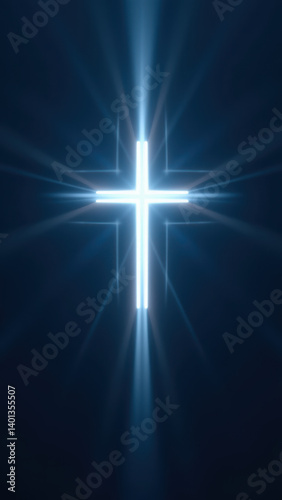 The image showcases a Christian symbol, possibly representing an entrance or gateway to a place of worship or divine experience, with a cross at the center.