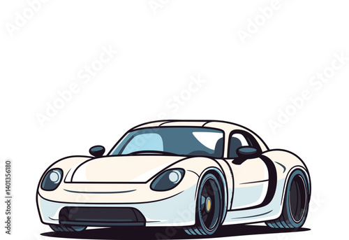 Design of Sports Car with Bold Accents Blue Sports Car on Fast Track