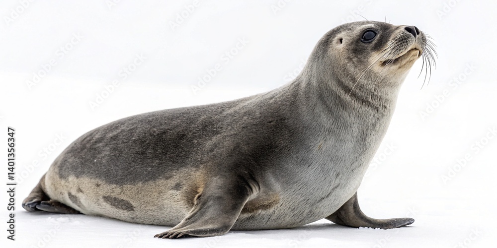 Fototapeta premium baikal seal isolated on white background