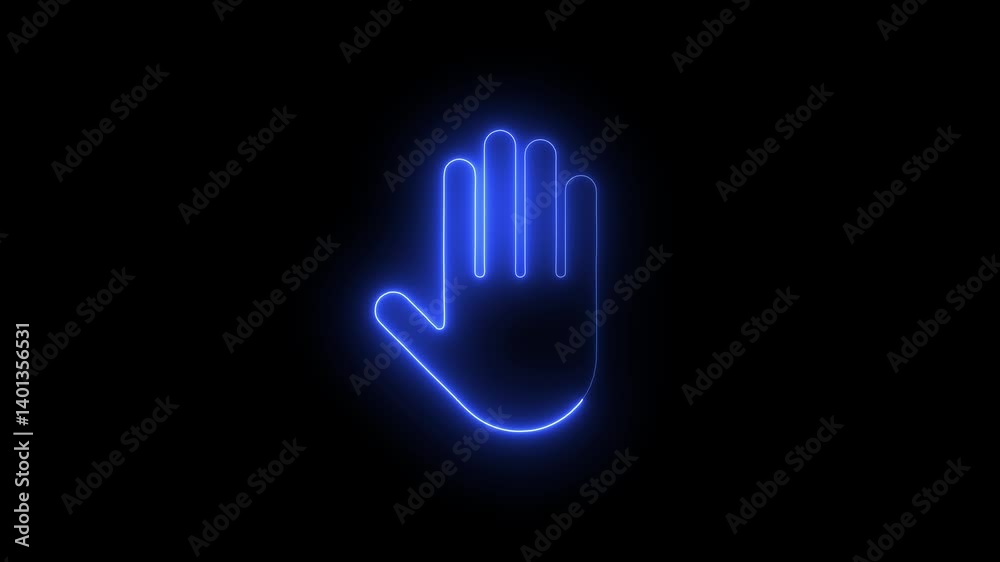Neon Pointing Human Hand Animation. Showing forefinger. emoji icon symbol in glow led lights. Isolated on Black Background. Neon Pointing Human Hand Animation. Showing forefinger. emoji icon symbol in glow led lights. Isolated on Black Background.