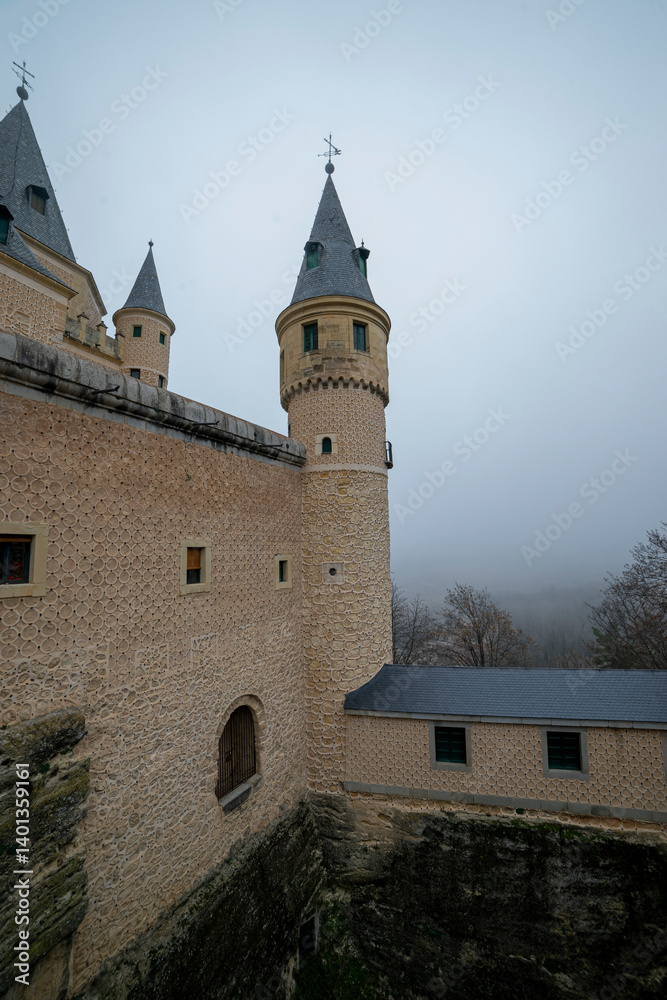 Enchanting Segovia Alcázar in Mist - A Historical Icon Enchanting Segovia Alcázar in Mist - A Historical Icon
