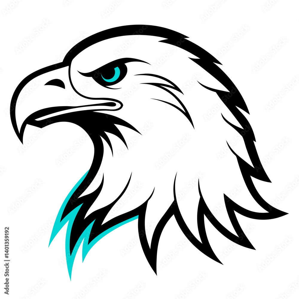 Fototapeta premium eagle head vector