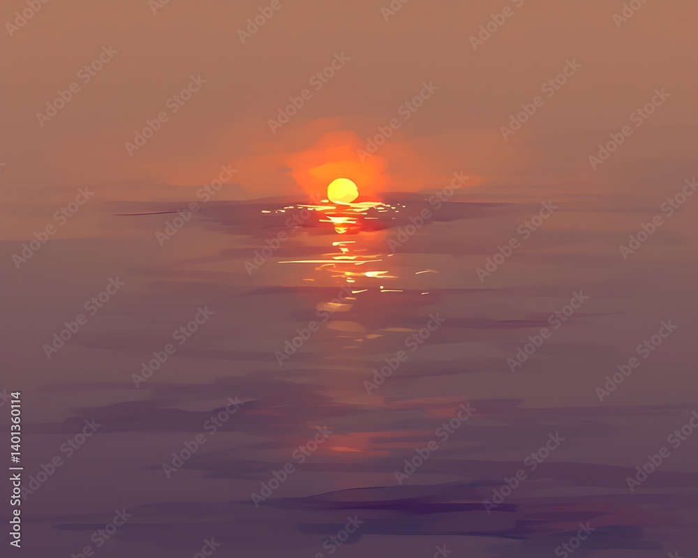 Obraz premium Sunset Over Water