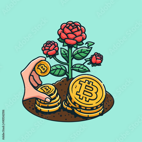 bitcoin vector illustration
