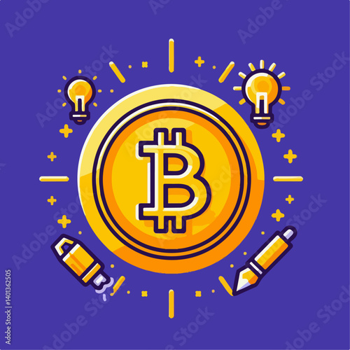 bitcoin vector illustration