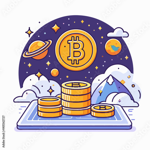 bitcoin vector illustration