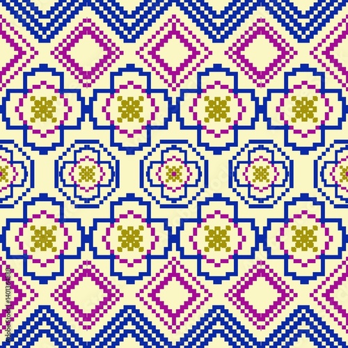 seamless pattern with geometric shapes
