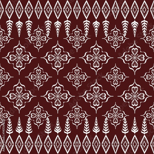 seamless damask pattern with flowers
