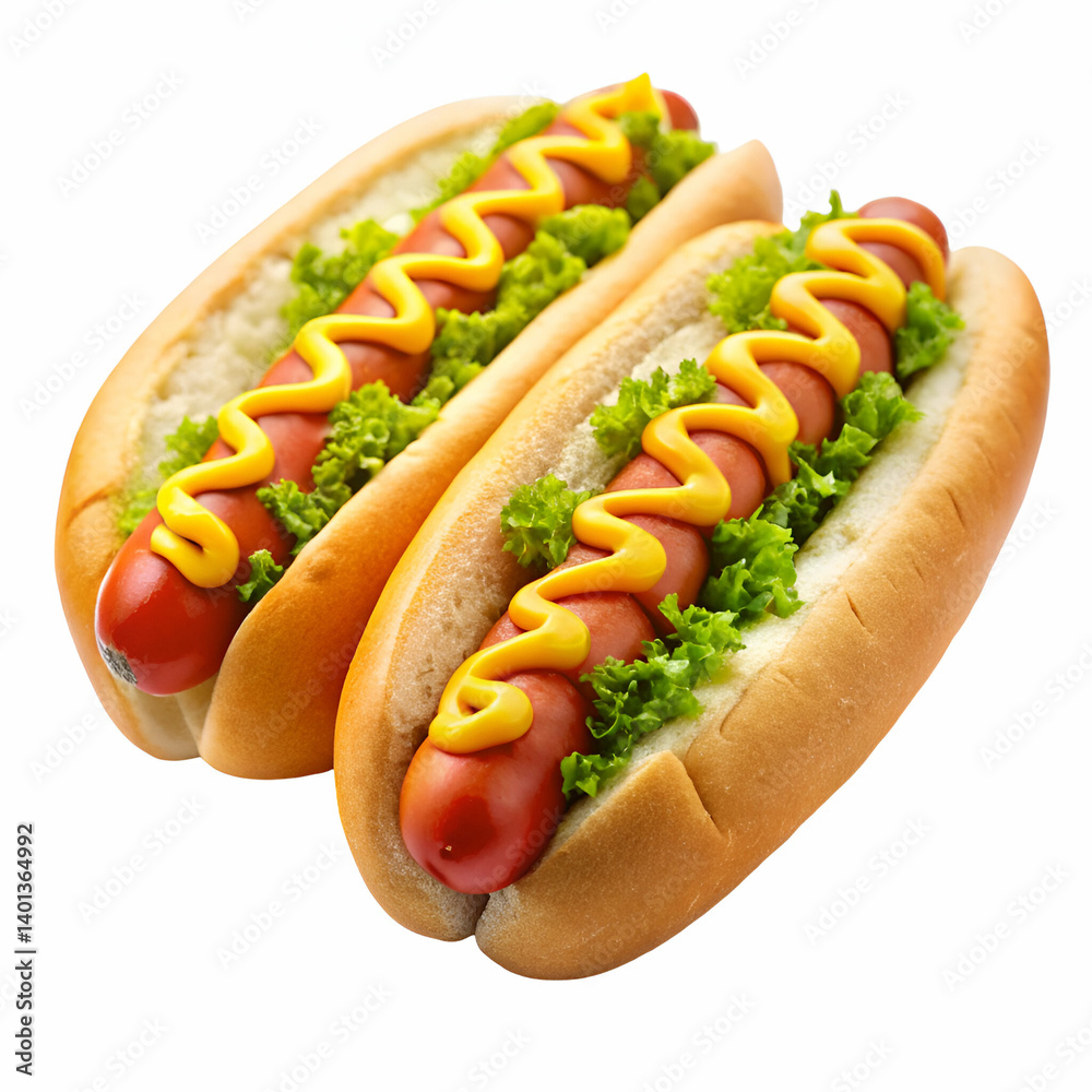 hot dog with mustard