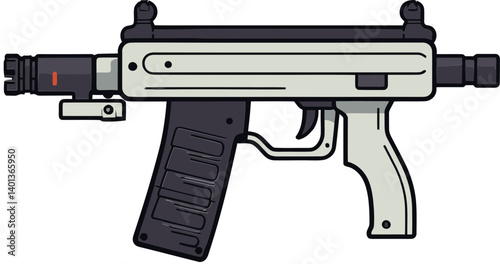 Submachine Gun Drawing in Format High-Quality Submachine Gun Icon