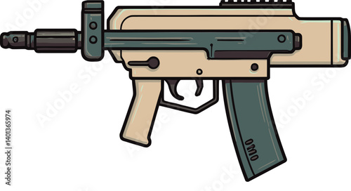 Submachine Gun for Gun Design Vintage Submachine Gun Art