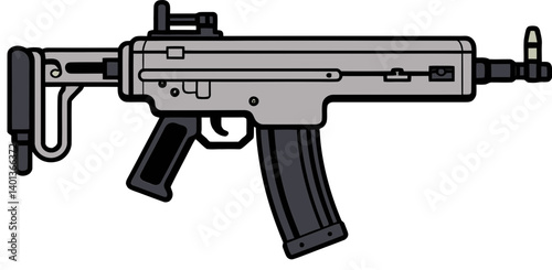 Submachine Gun in Military Style Submachine Gun with High Capacity Magazine