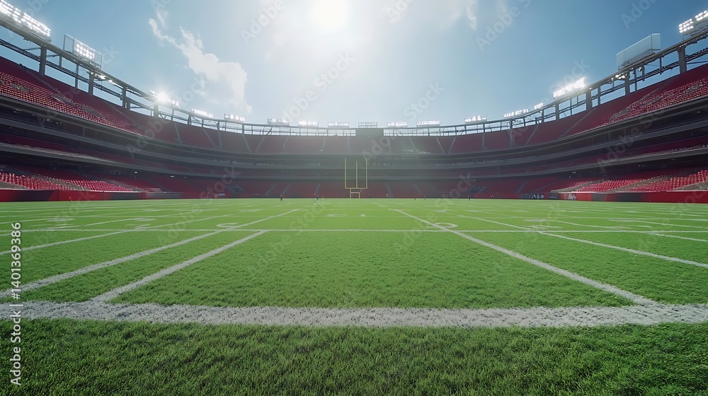 Obraz premium Stunning aerial view of a massive football stadium high resolution image
