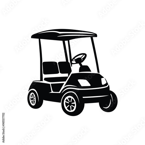 Golf cart vector illustration icon. golf cart logo on white background for apps and website.