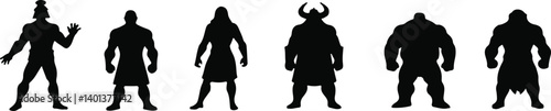 Roman Knight Silhouettes Set - Vector Warrior & Soldier Pack for Logos and Branding