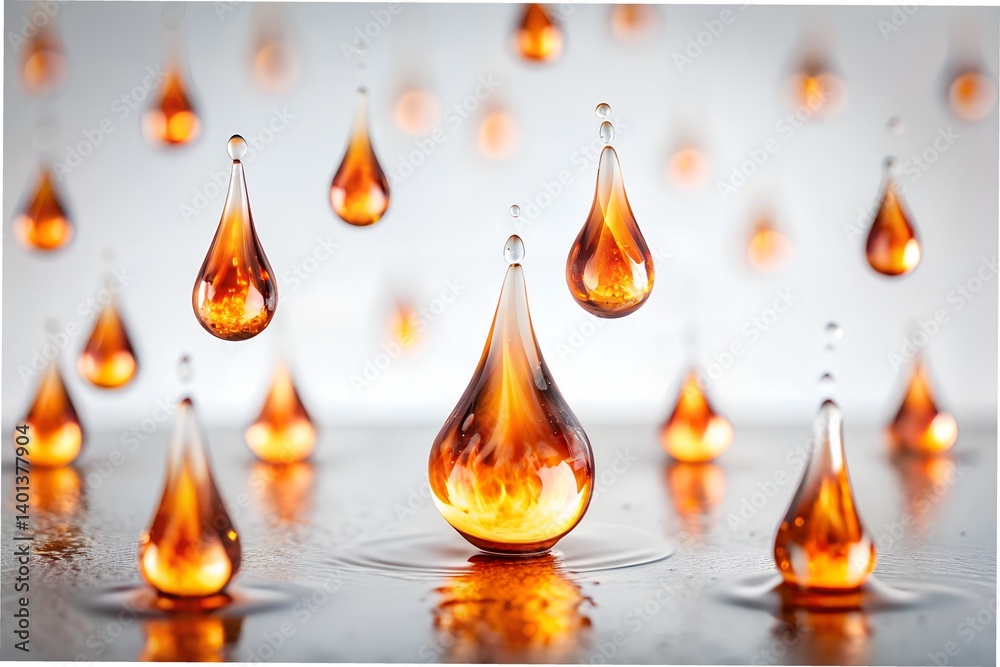 Abstract Fire Droplets – Pentecost Flame Concept Art