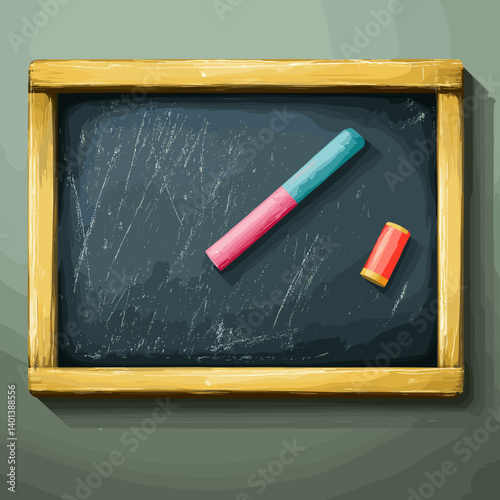 blackboard with chalk