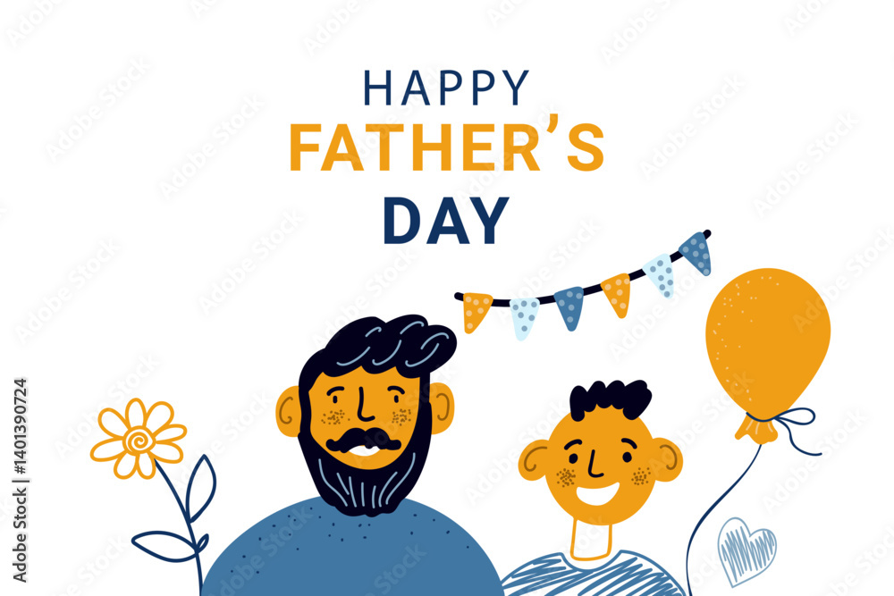 Father's day design element for greeting card, poster, banner, flyer. Father's day design element for greeting card, poster, banner, flyer.