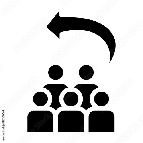 Community Response Vector Glyph Icon Design