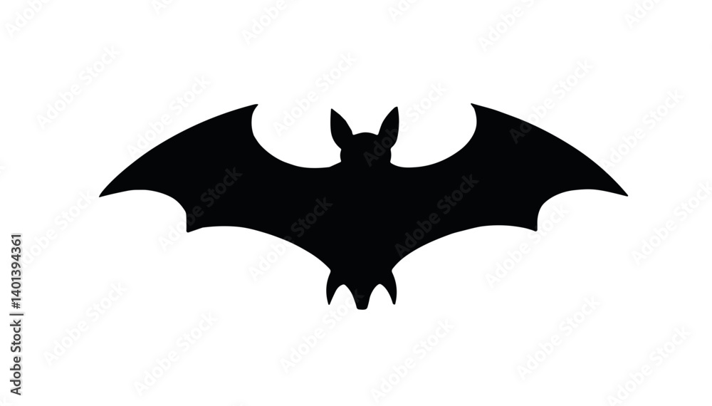 Icon of a black bat in minimalistic style, symbol of mystery, night, and Halloween themes, with space to copy Icon of a black bat in minimalistic style, symbol of mystery, night, and Halloween themes, with space to copy