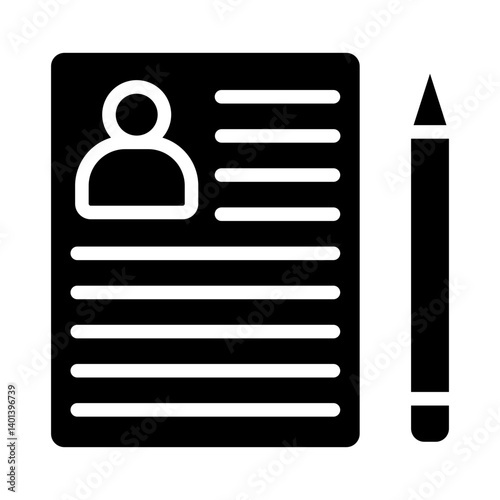 Applicant Vector Glyph Icon Design