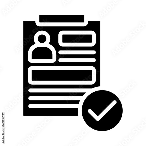 Approval Vector Glyph Icon Design