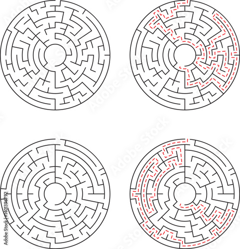 Circular Mazes Solutions, Puzzles, Paths, Challenges, Games, Logic, Strategy, Brain Teasers, Problem