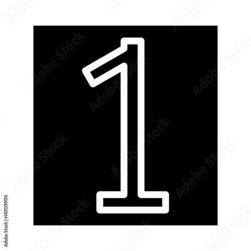 Number Vector Glyph Icon Design
