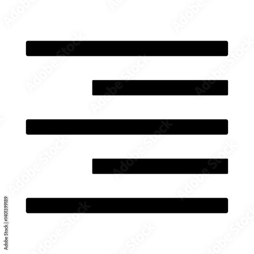 Right Alignment Vector Glyph Icon Design