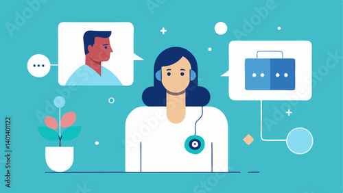 Telemedicine A patient connecting with a physician through a video call with an AI assistant icon in the corner aiding in realtime symptom analysis.